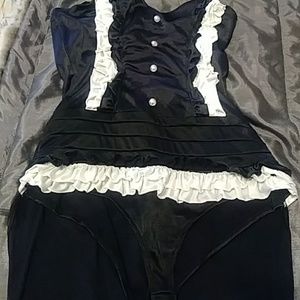 Woman tuxedo costume sexy bunny
